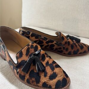 Talbot’s Leopard Print Tassel Loafers